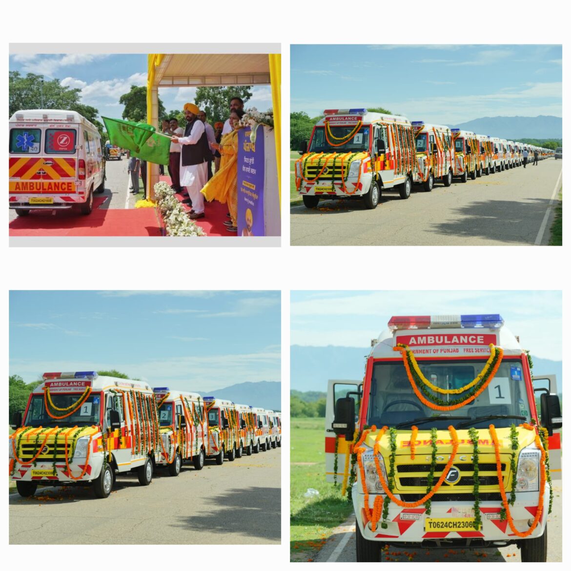 The Desk News : Punjab Chief Minister Bhagwant Mann inaugurated 58 state-of-the-art ambulances valued at Rs 14 crore.