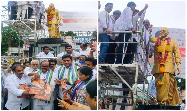 The Desk…Eluru : మహానేత డా.వైయస్సార్ కు డిఎన్ఆర్, కార్మూరి సునీల్ ఘన నివాళులు