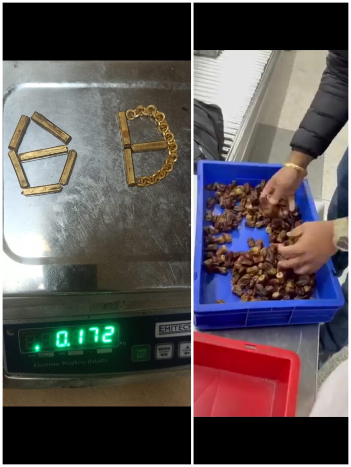 THE DESK NEWS: DELHI: Golden Dates 🌴: Customs Seizes 172g Gold Concealed in Dates at IGI Airport