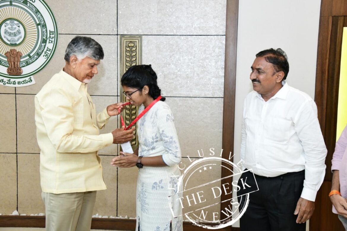 The Desk…Amaravati : AP CM CHANDRA BABU Tells Ambula Vaishnavi to Promote Amaravati